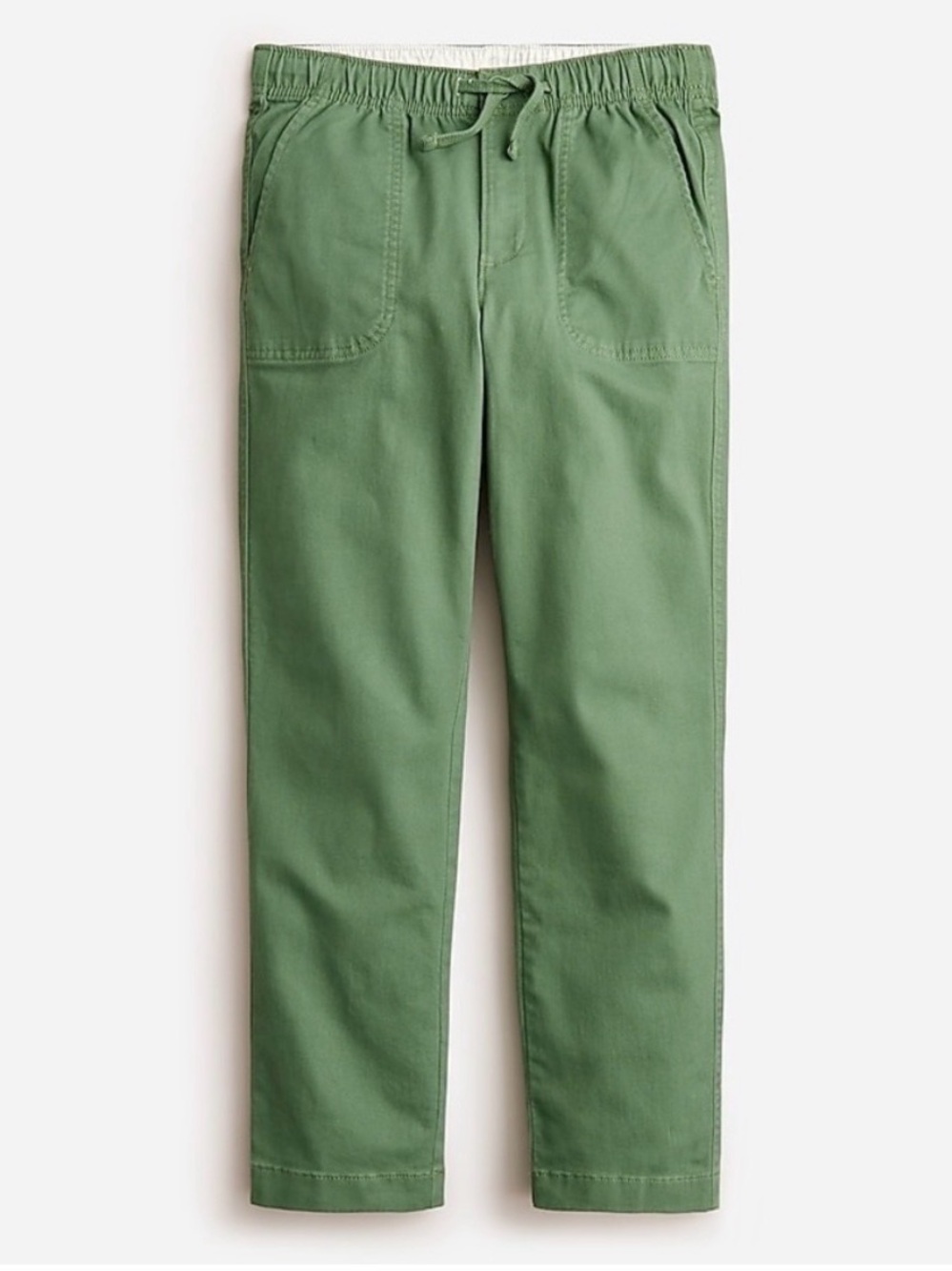 crewcuts by J.Crew Boys Pull-On Dock Chino Pants Laurel Pine Green Size 8